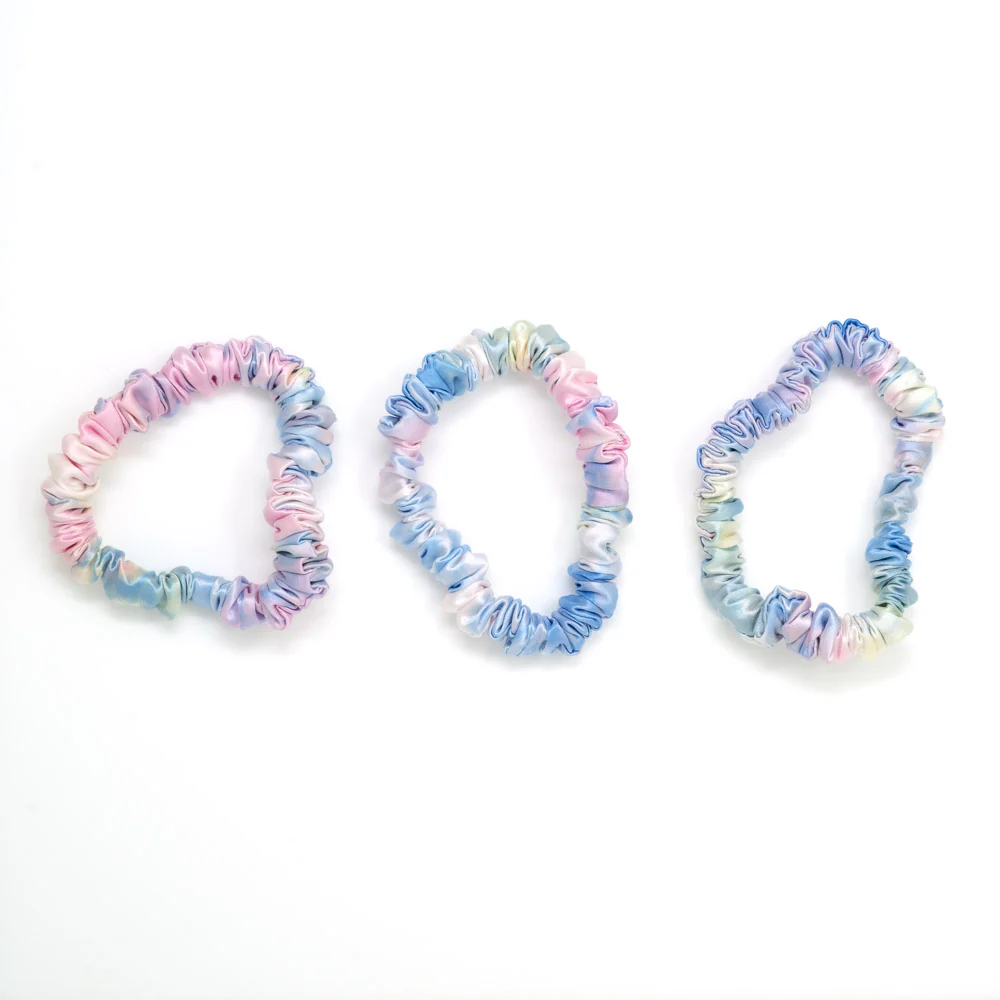 Blissy Skinny Scrunchies - Yellow Tie-Dye - Image 3