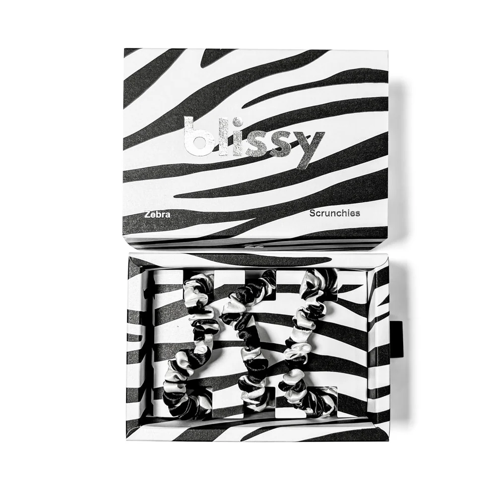 Blissy Skinny Scrunchies - Zebra - Image 4