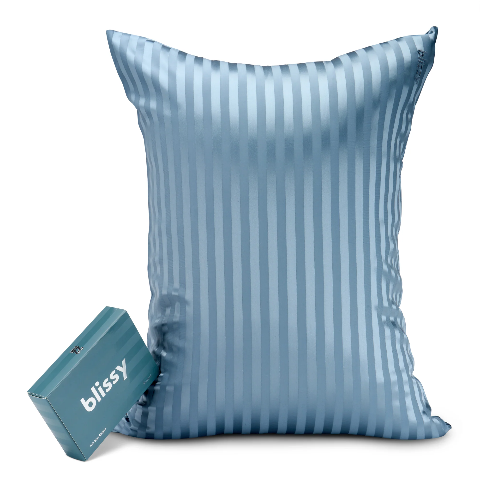 Pillowcase - Ash Blue Striped - Queen - Image 3