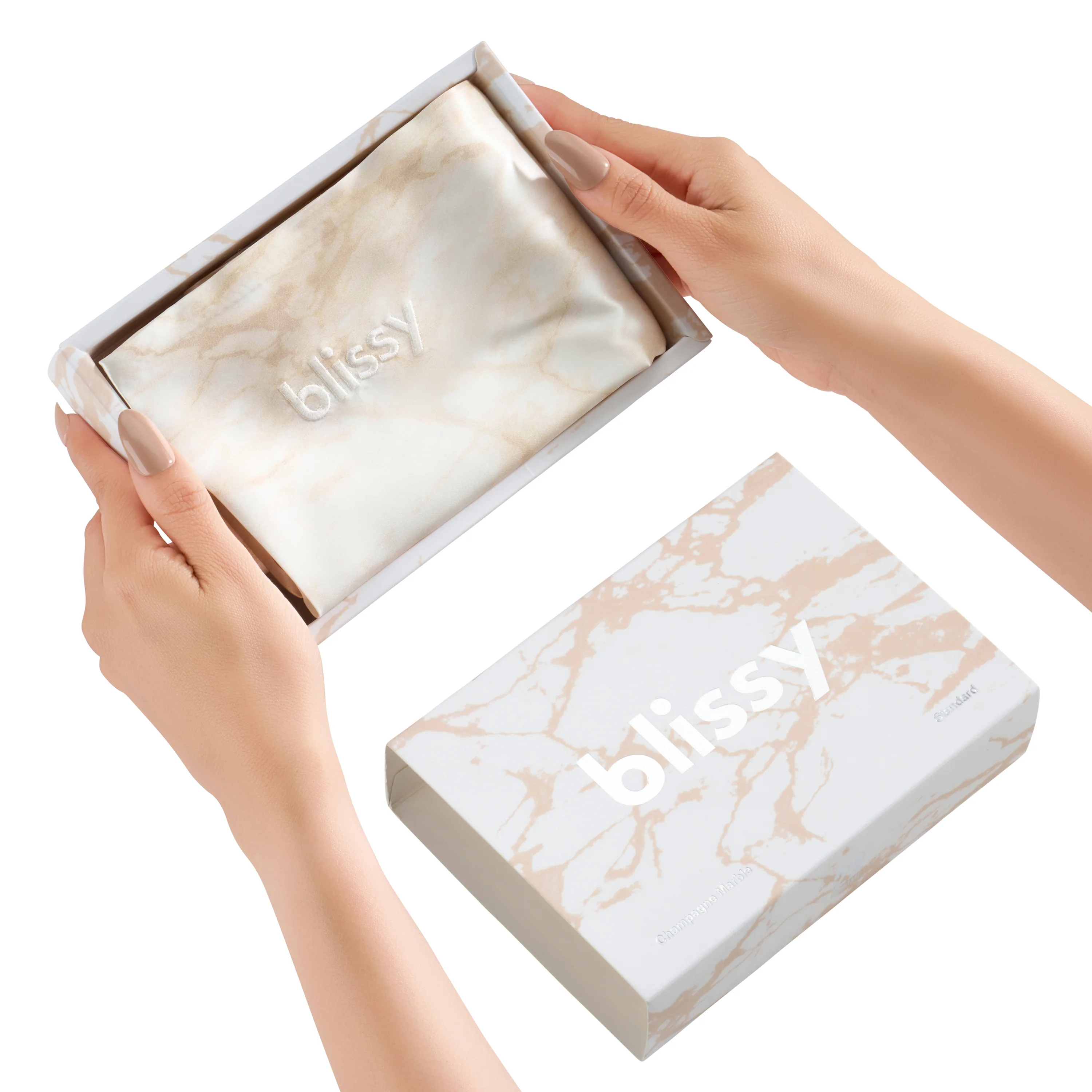 Pillowcase - Champagne Marble - King - Image 4