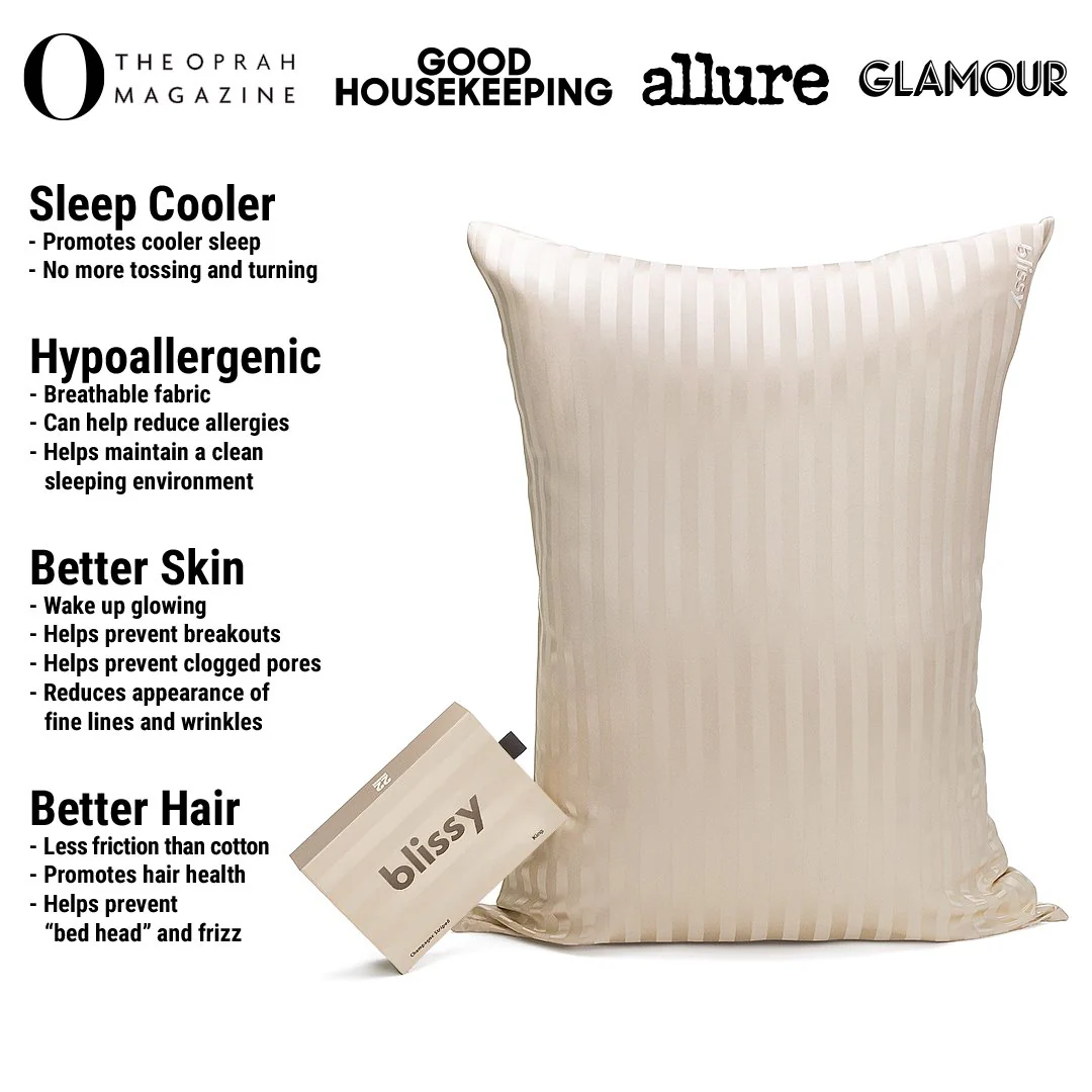 Pillowcase - Champagne Striped - Standard - Image 2