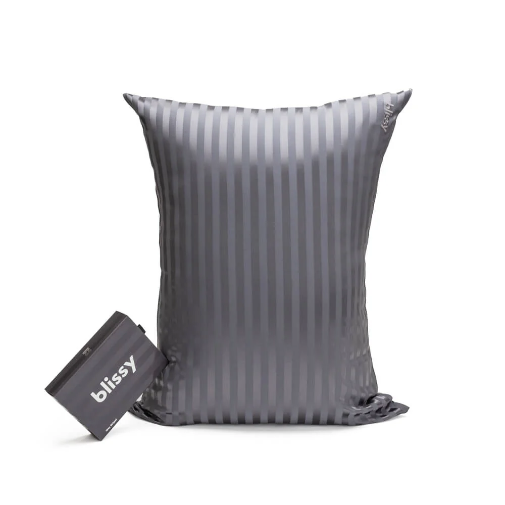 Pillowcase - Grey Striped - Queen - Image 4