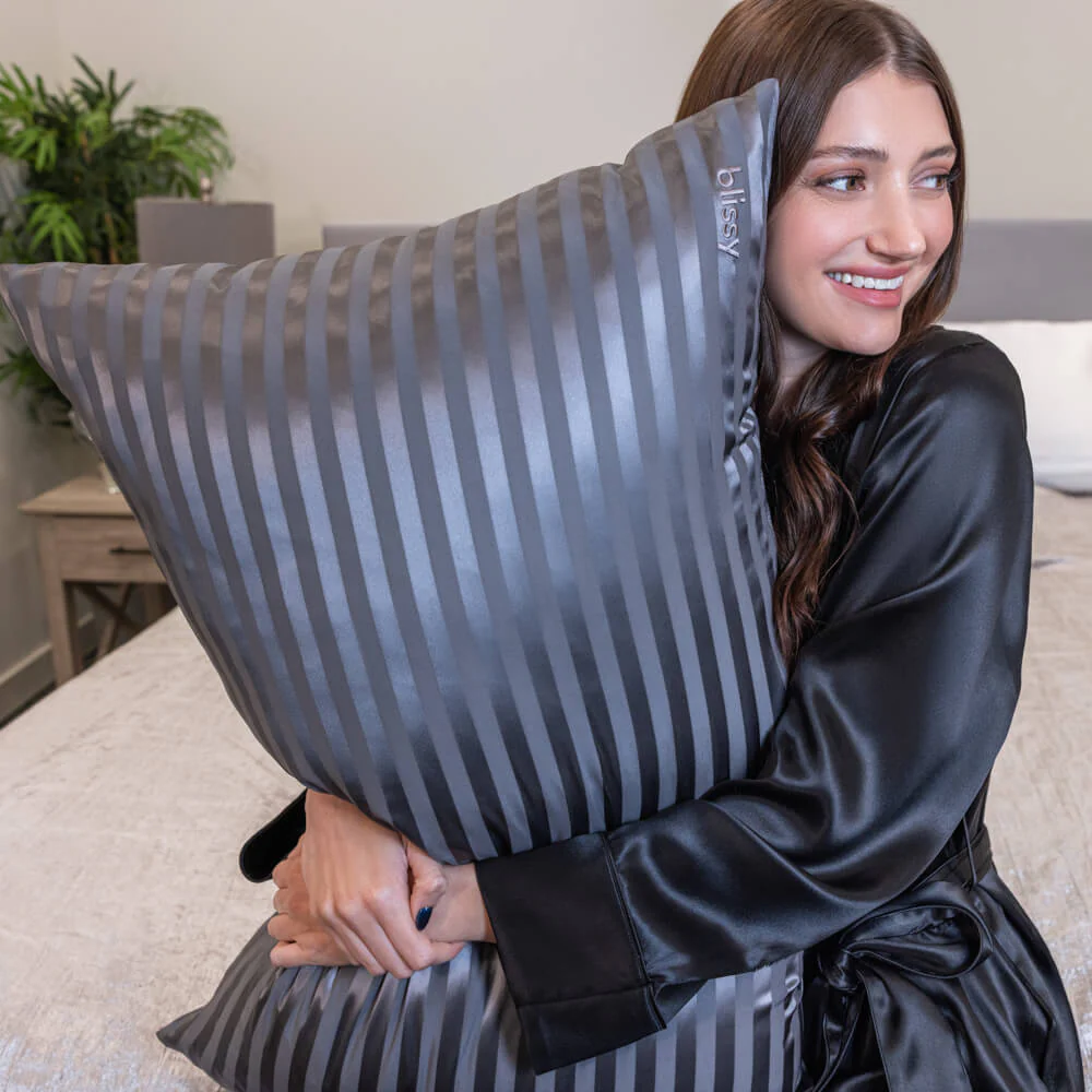 Pillowcase - Grey Striped - Standard - Image 3