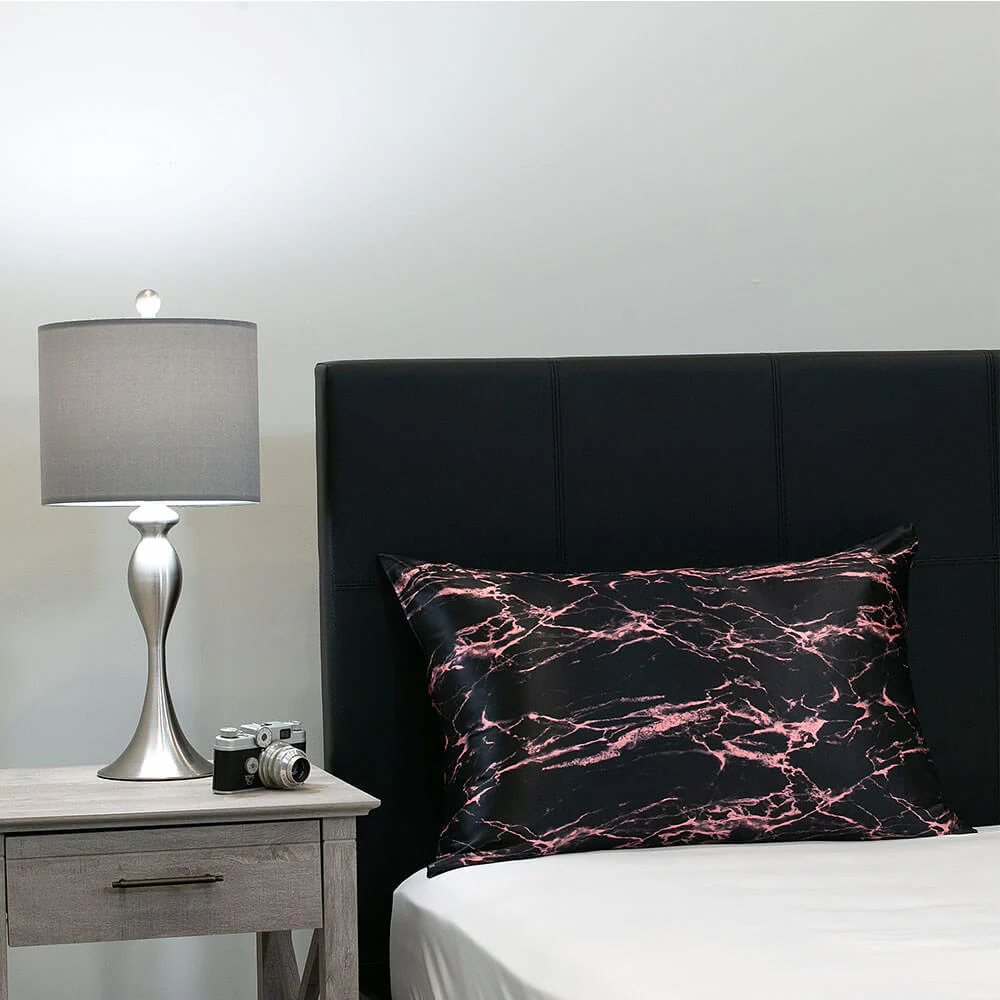 Pillowcase - Rose Black Marble - Queen - Image 11