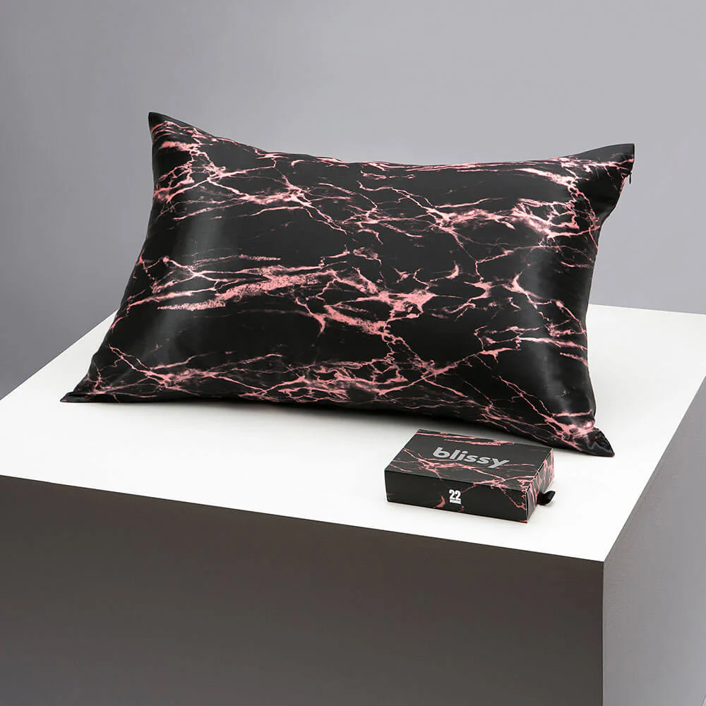 Pillowcase - Rose Black Marble - Standard