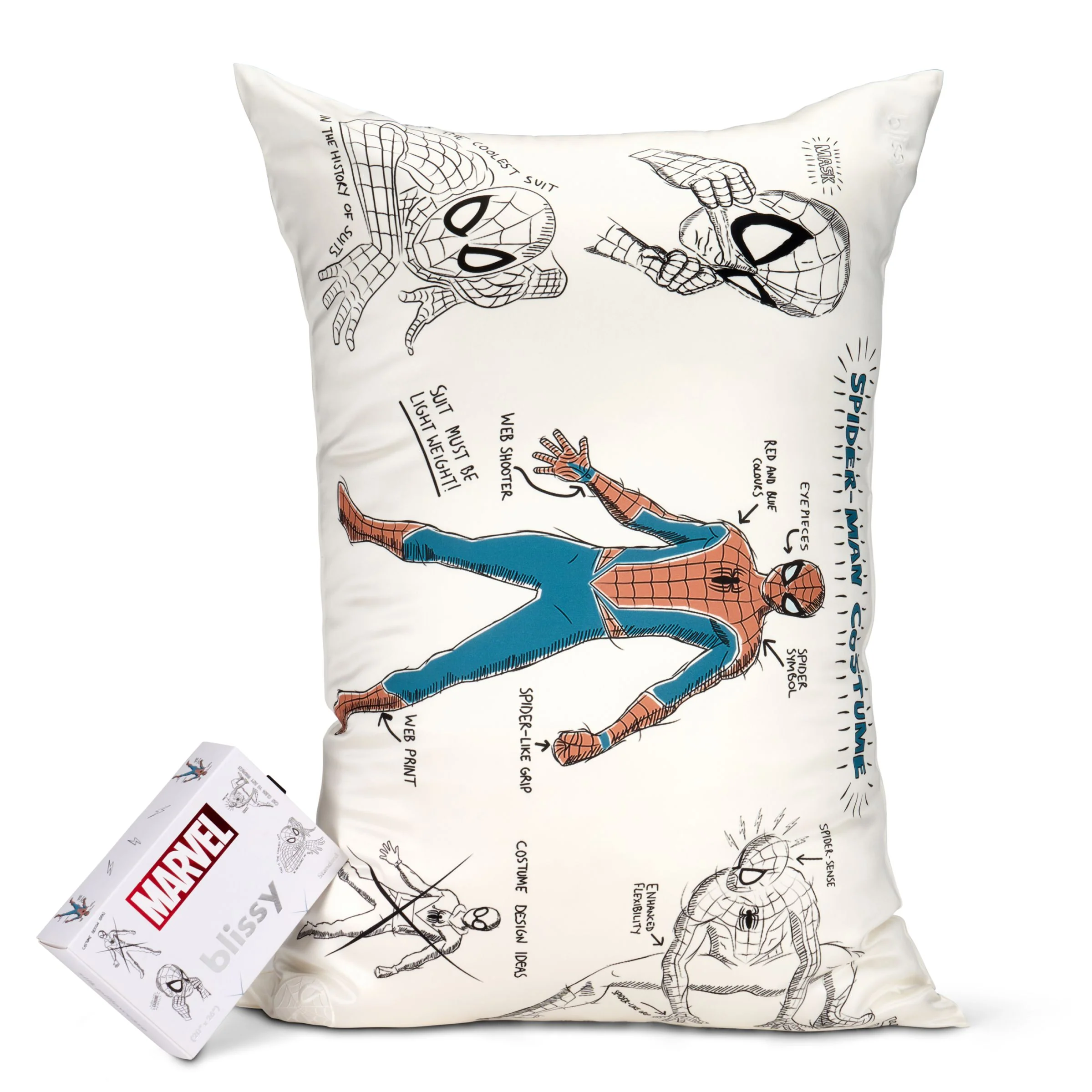 Pillowcase - Spider-Man - Spidey Costume Sketch - Queen - Image 3