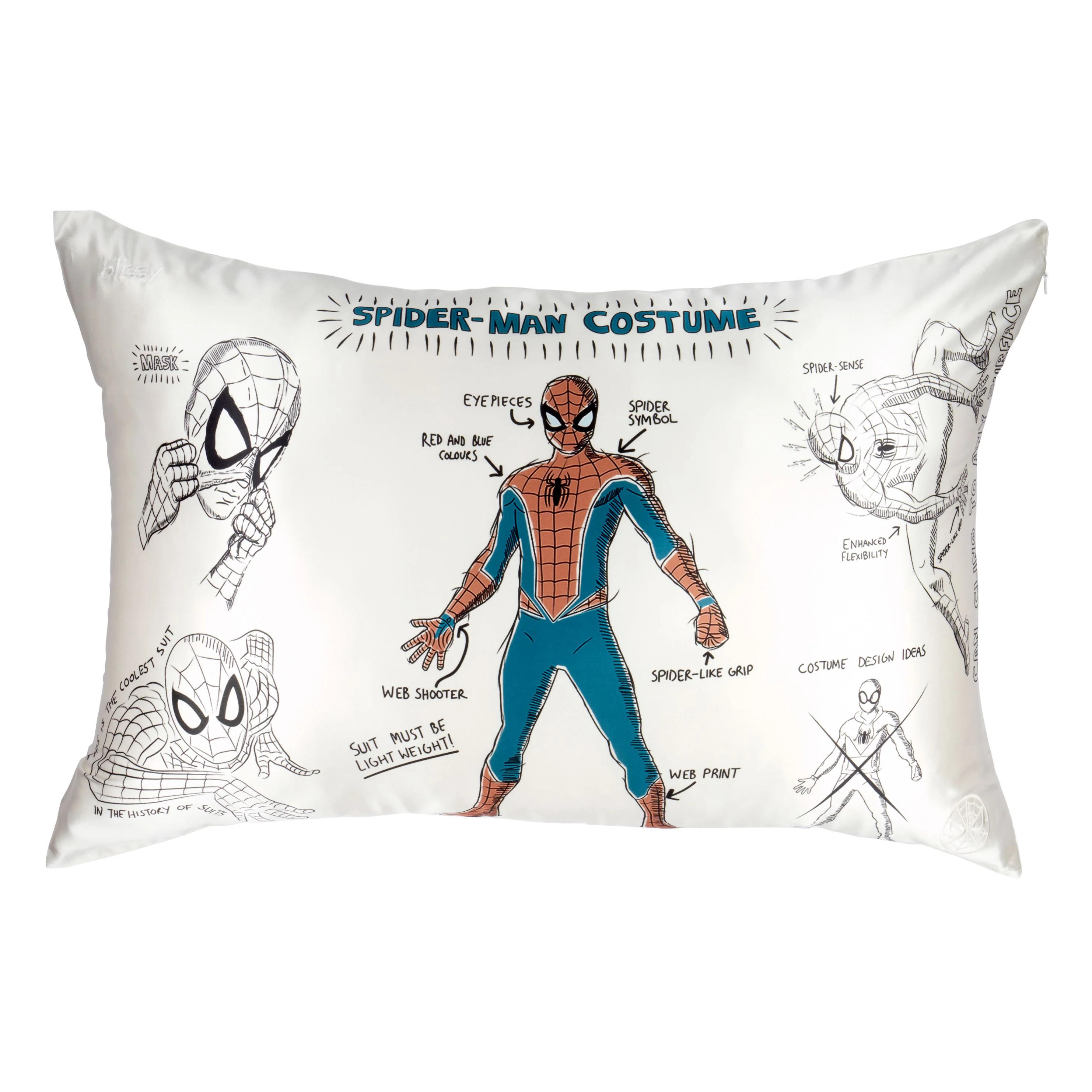 Pillowcase - Spider-Man - Spidey Costume Sketch - Queen - Image 4