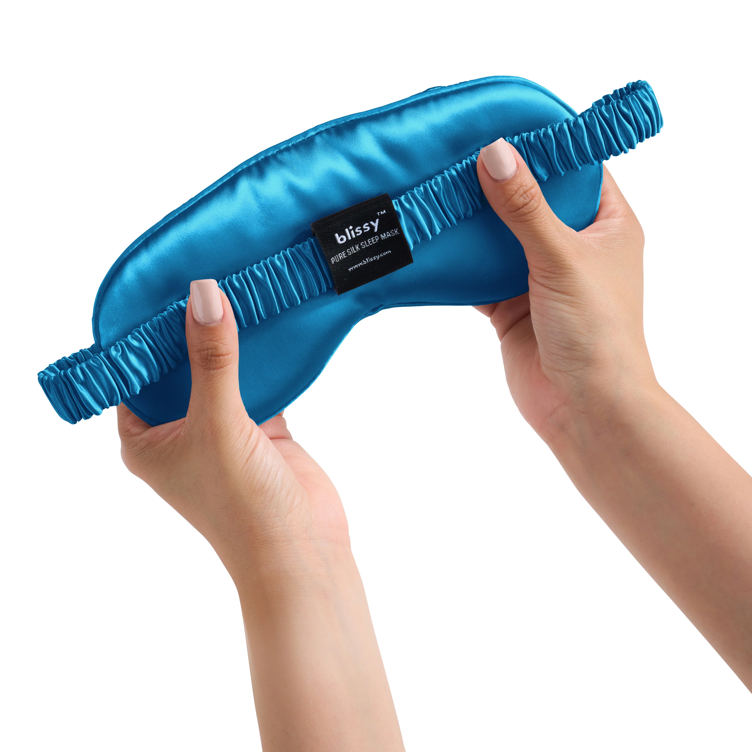 Sleep Mask - Aqua - Diamond Quilted - Image 8