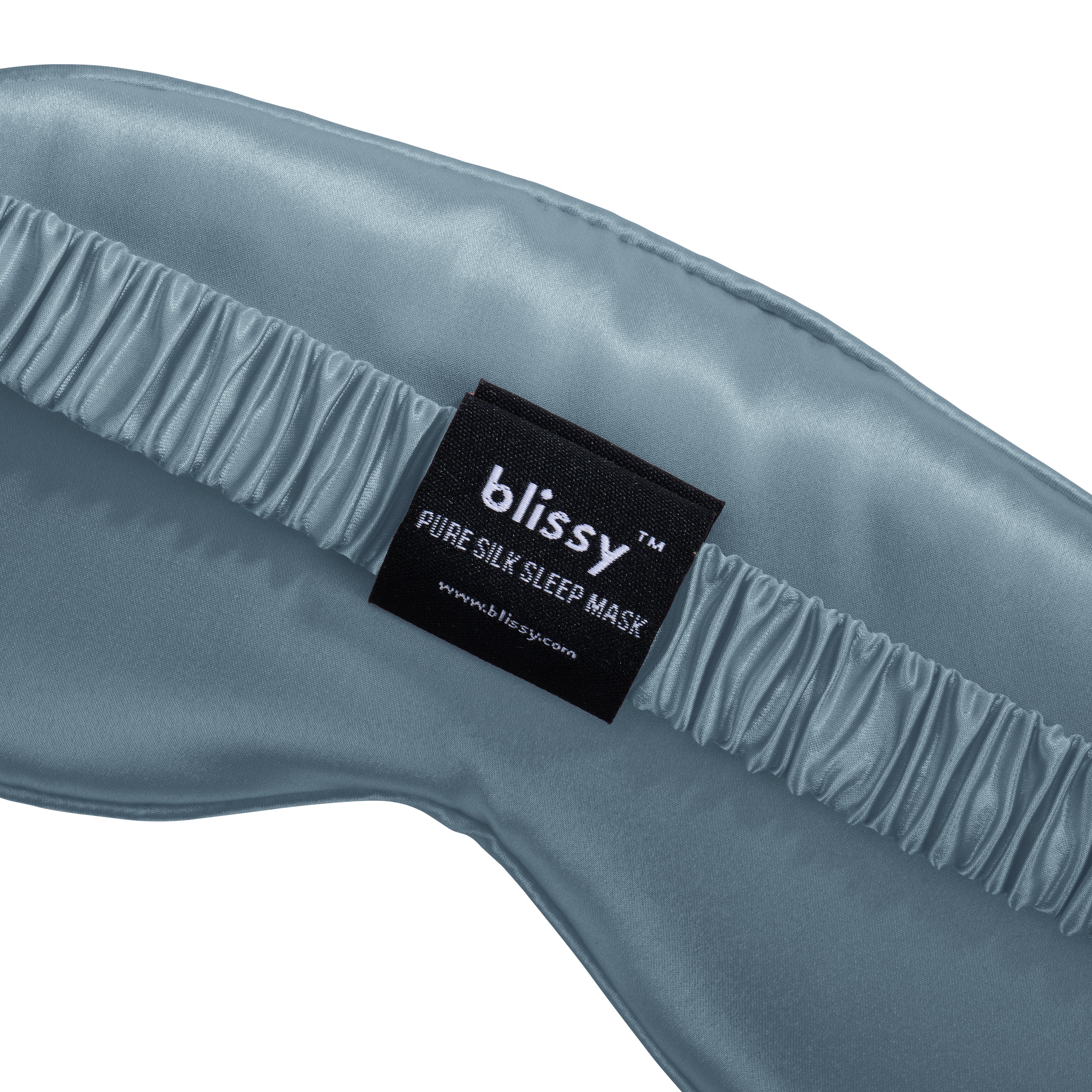 Sleep Mask - Ash Blue - Diamond Quilted - Image 10