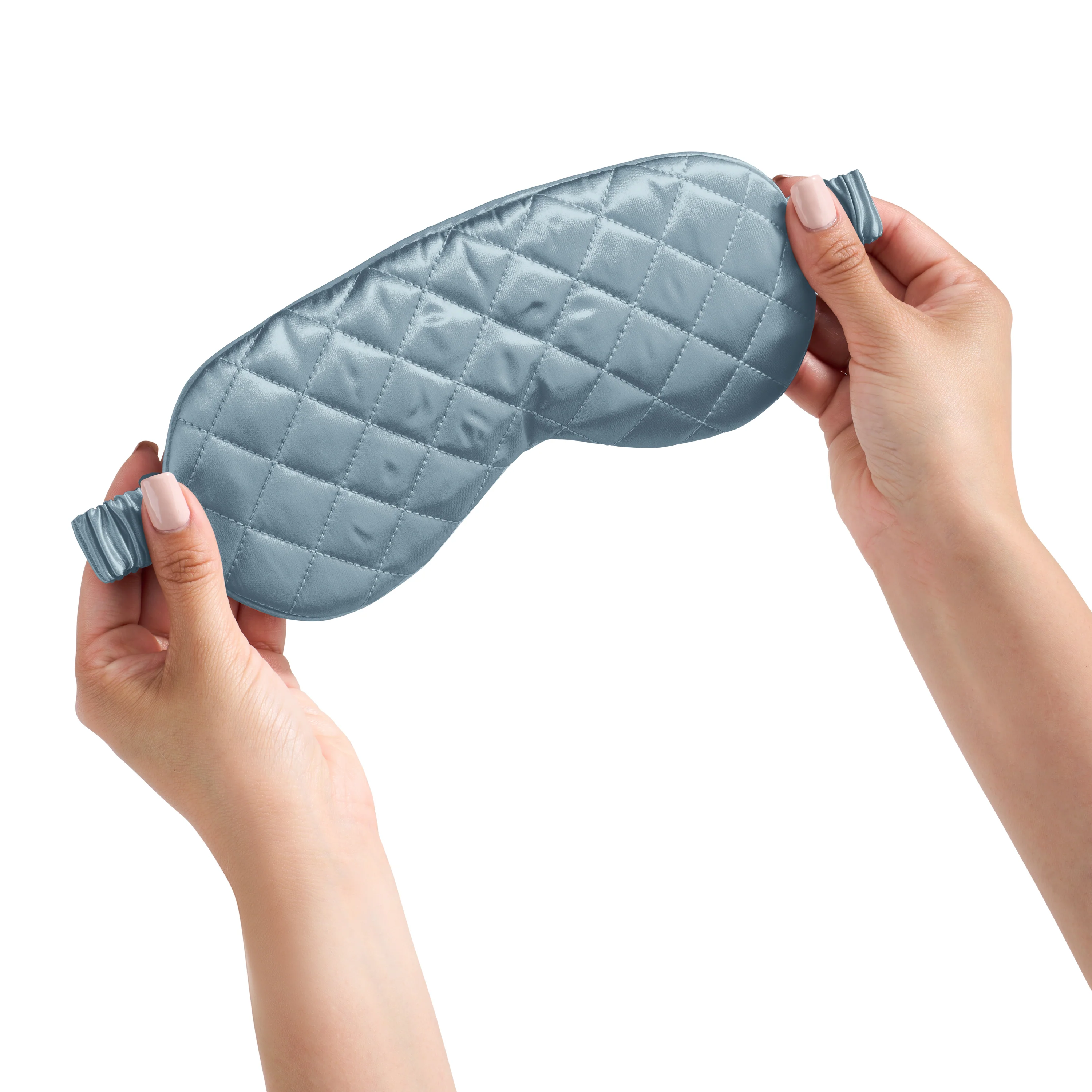 Sleep Mask - Ash Blue - Diamond Quilted - Image 5