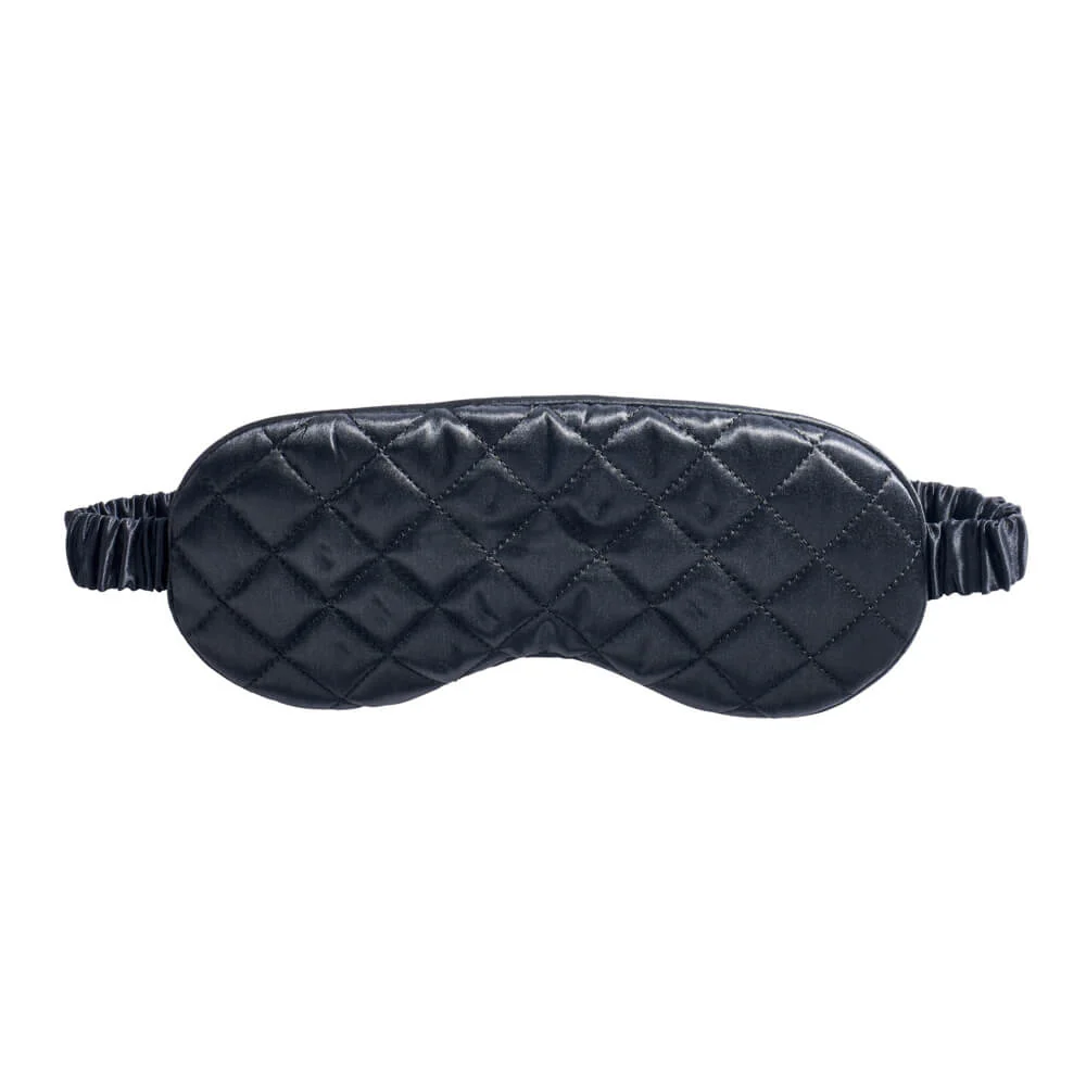 Sleep Mask - Black - Diamond Quilted - Image 5