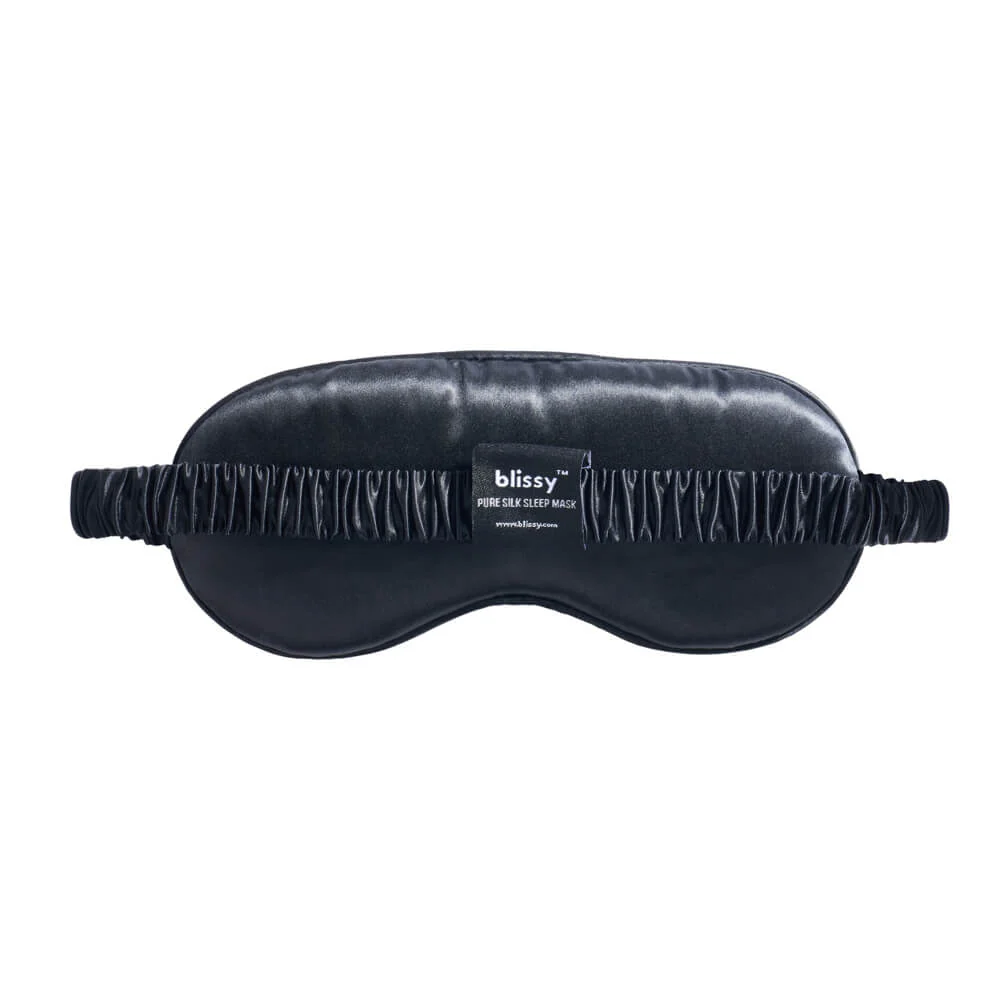 Sleep Mask - Black - Diamond Quilted - Image 6