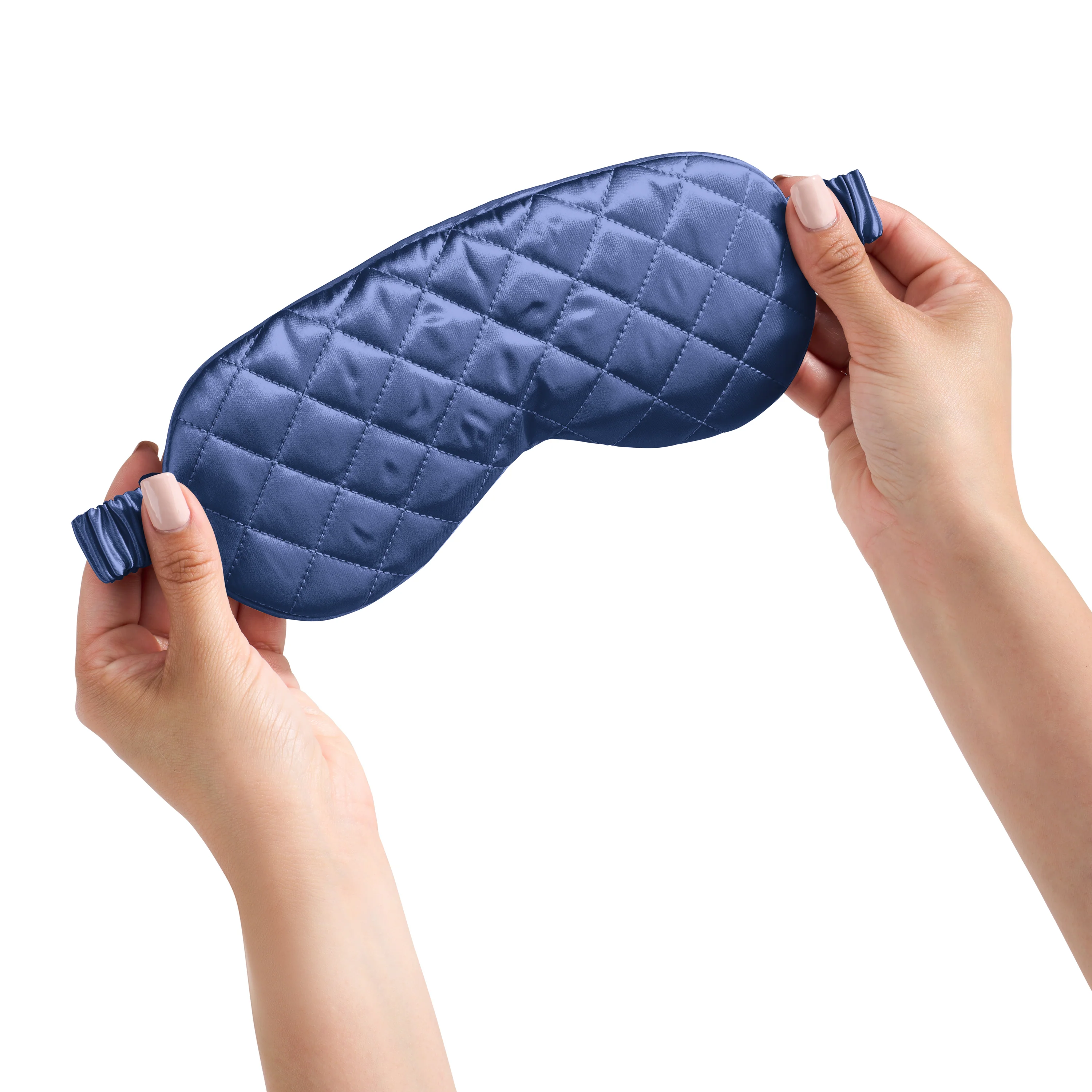 Sleep Mask - Blue - Diamond Quilted - Image 10