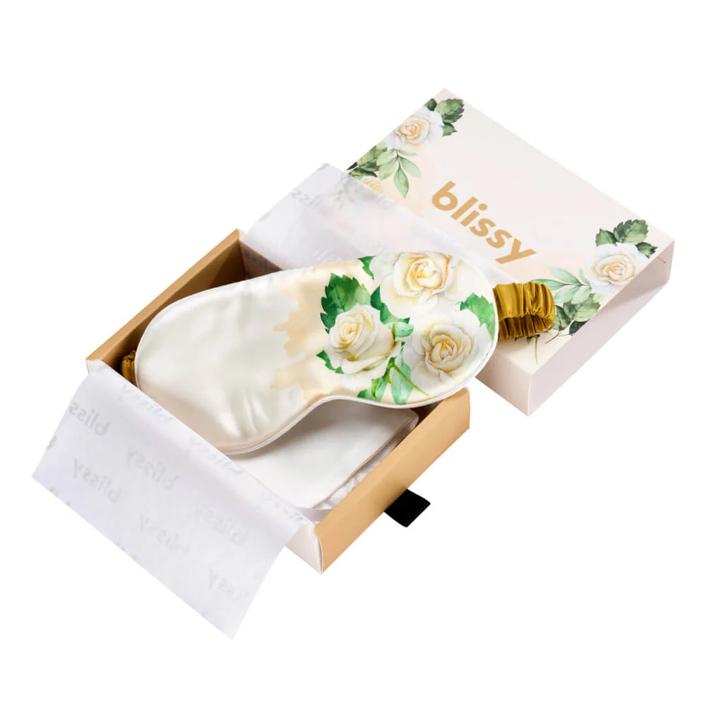 Sleep Mask - Zodiac Flower - Cancer White Rose - Image 3