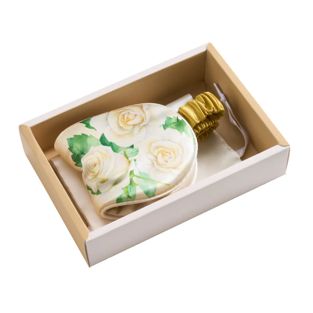 Sleep Mask - Zodiac Flower - Cancer White Rose - Image 4