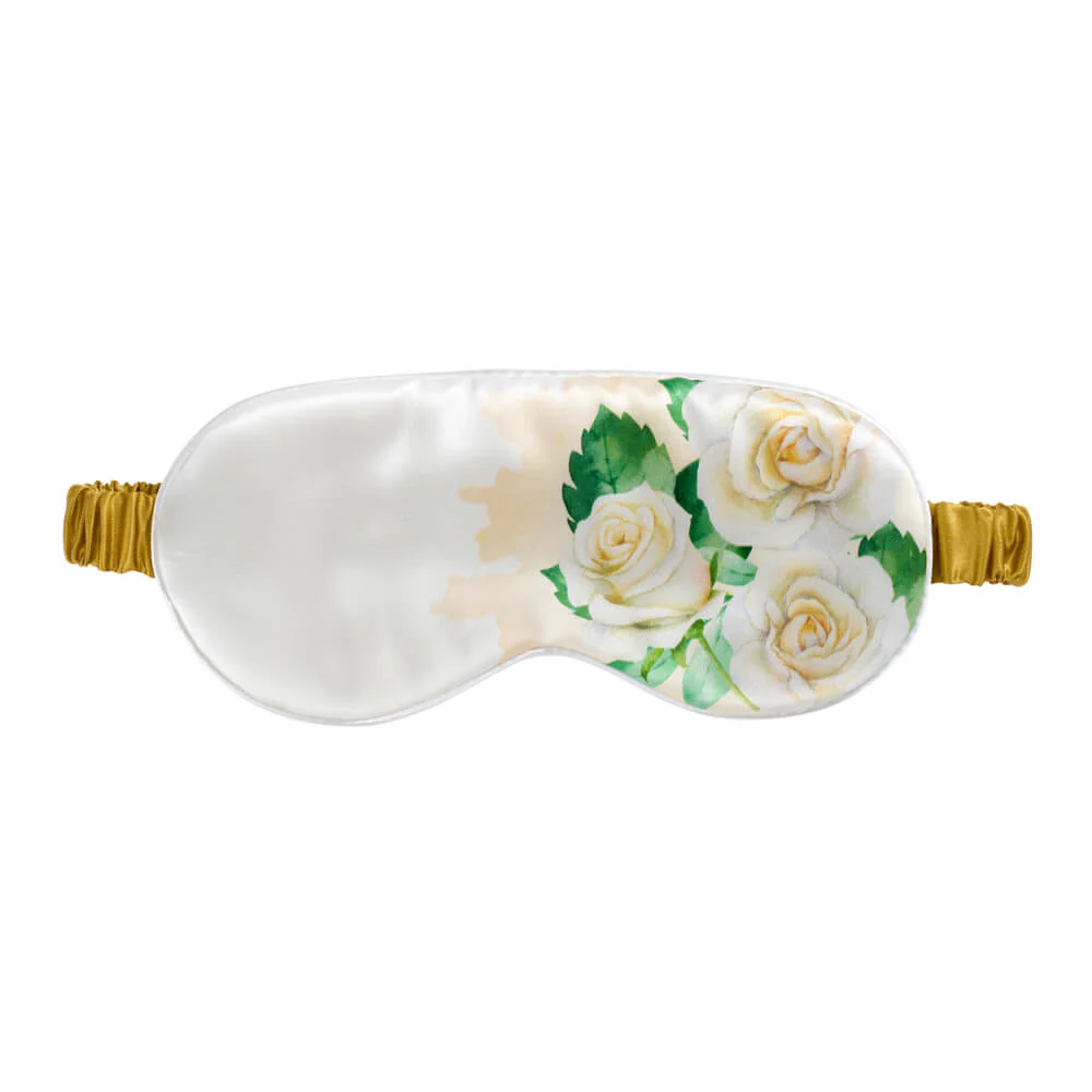 Sleep Mask - Zodiac Flower - Cancer White Rose - Image 5