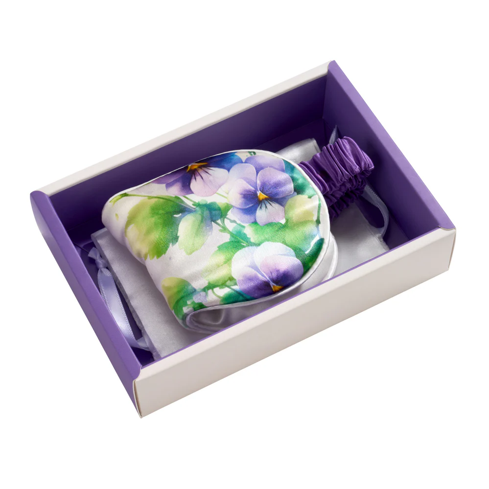 Sleep Mask - Zodiac Flower - Capricorn Pansy - Image 3