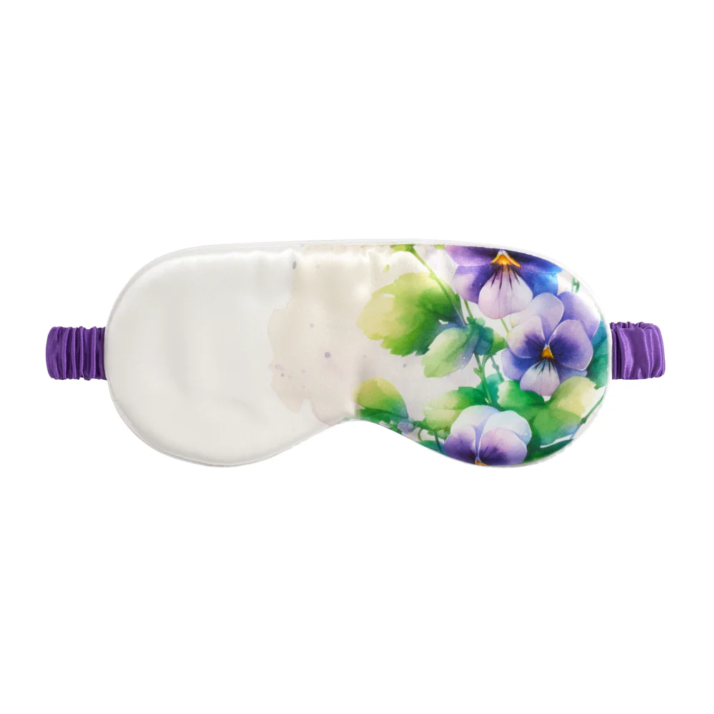 Sleep Mask - Zodiac Flower - Capricorn Pansy - Image 4