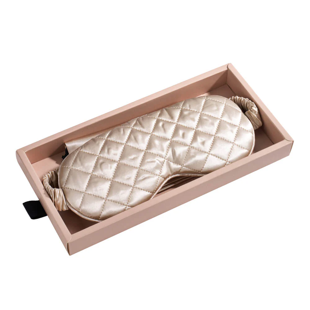 Sleep Mask - Champagne - Diamond Quilted - Image 8