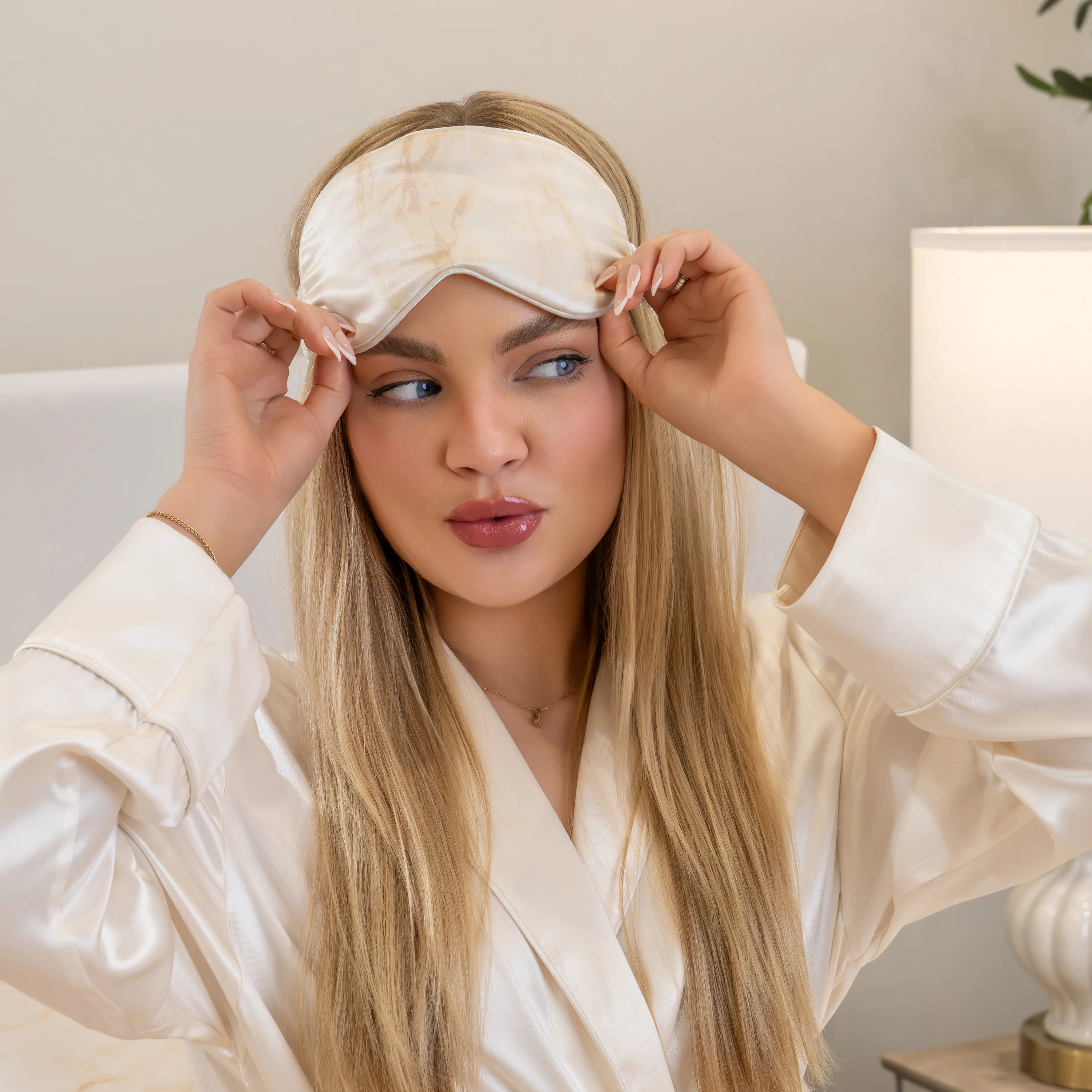 Sleep Mask - Champagne Marble - Image 8