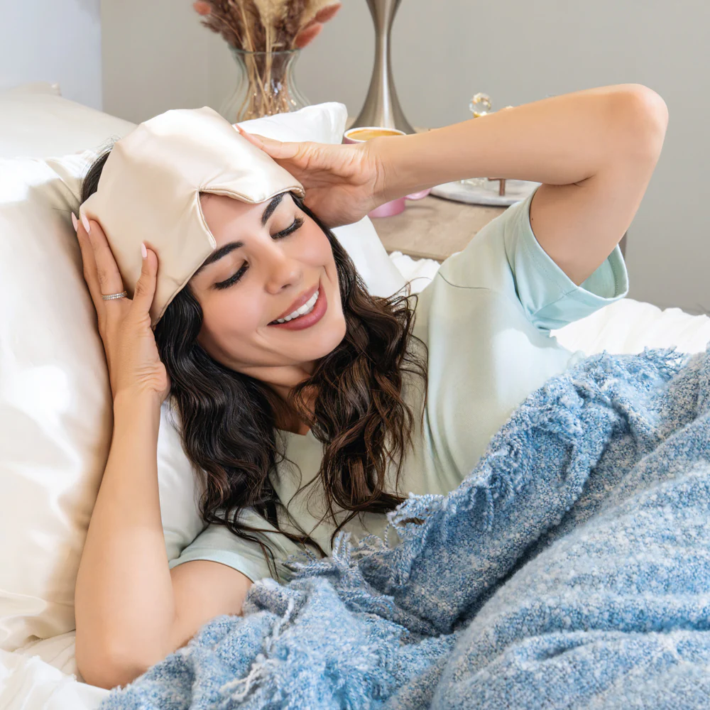 Sleep Mask - Champagne - Weighted - Image 3