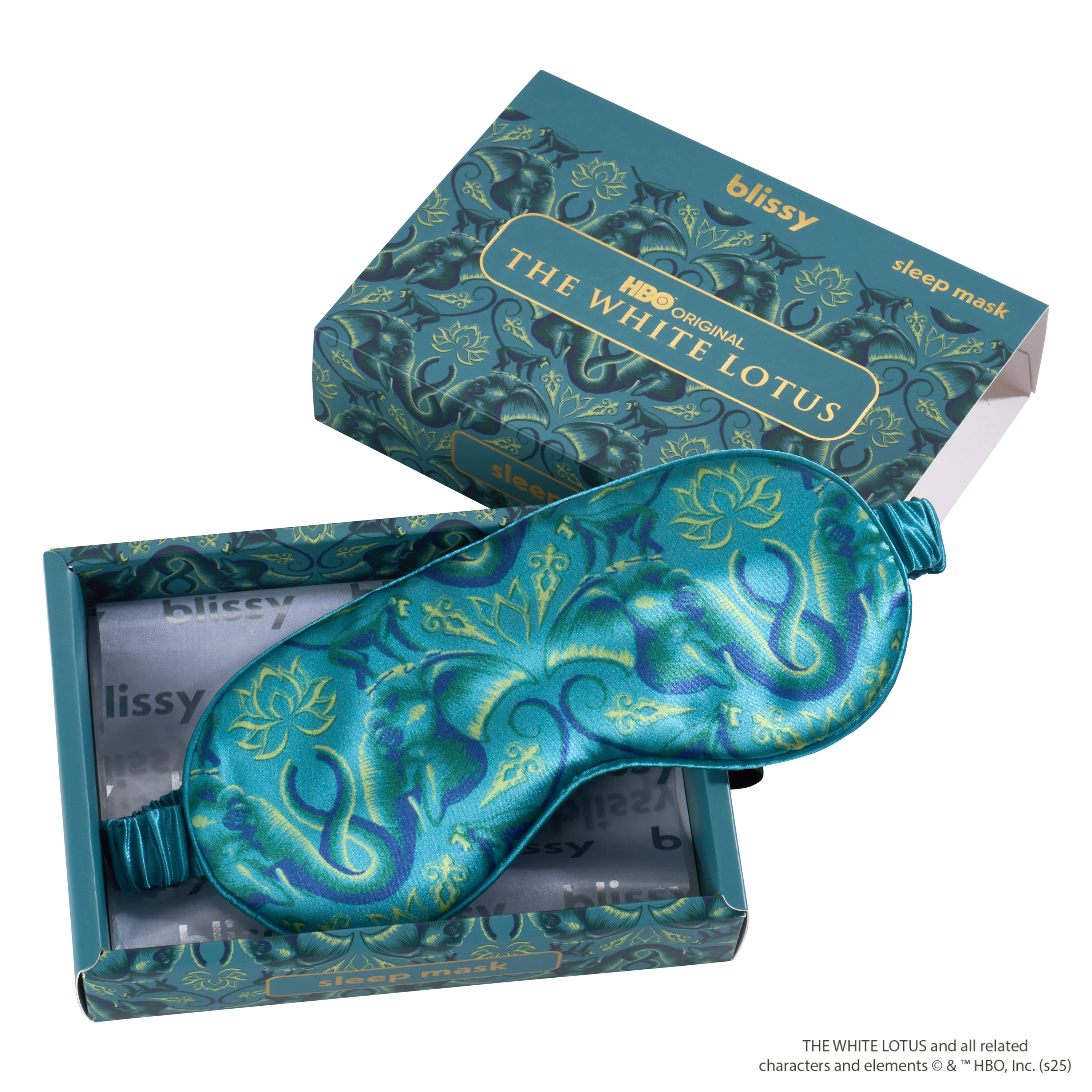 Sleep Mask - White Lotus - Emerald Jungle - Image 4