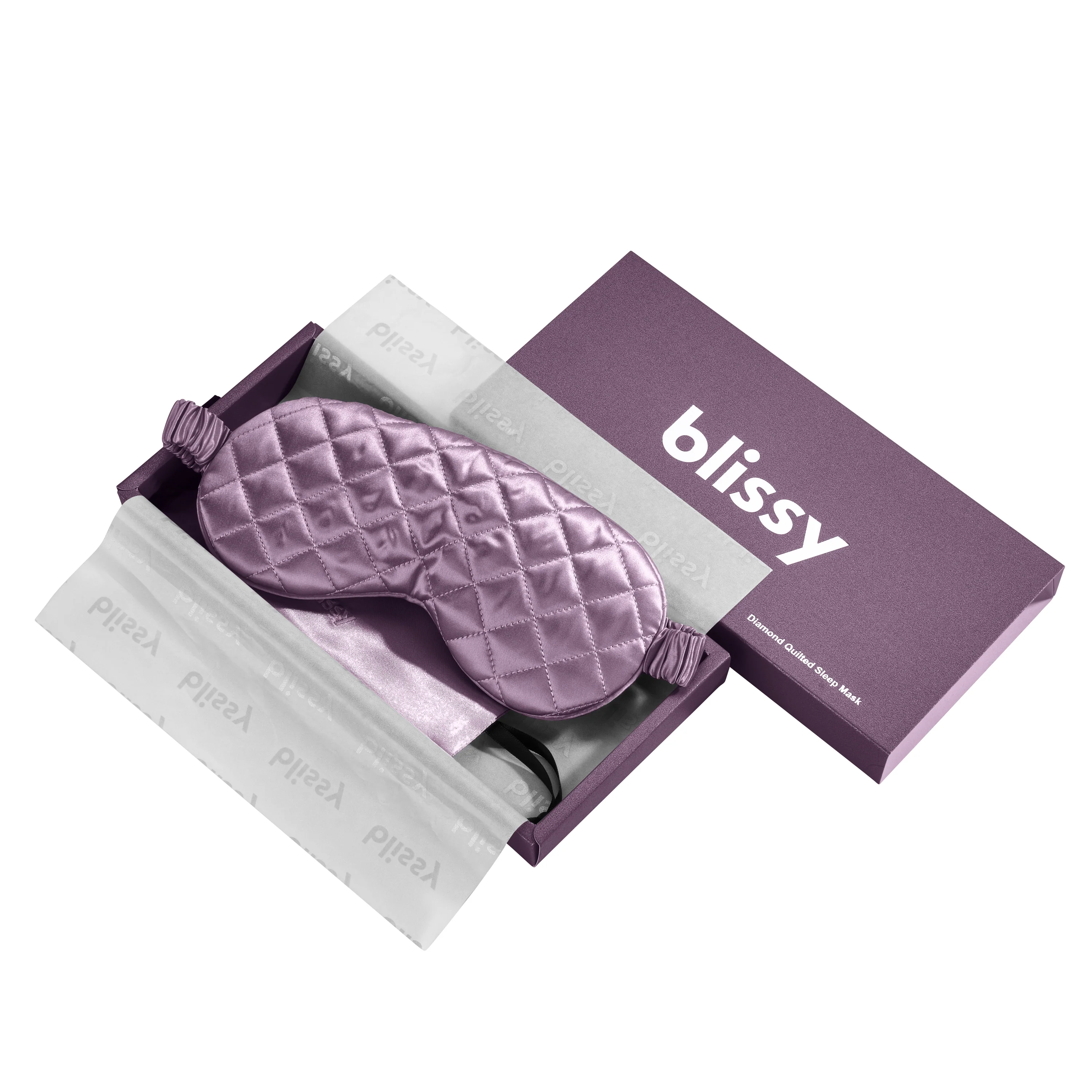 Sleep Mask - Lavender - Diamond Quilted - Image 2