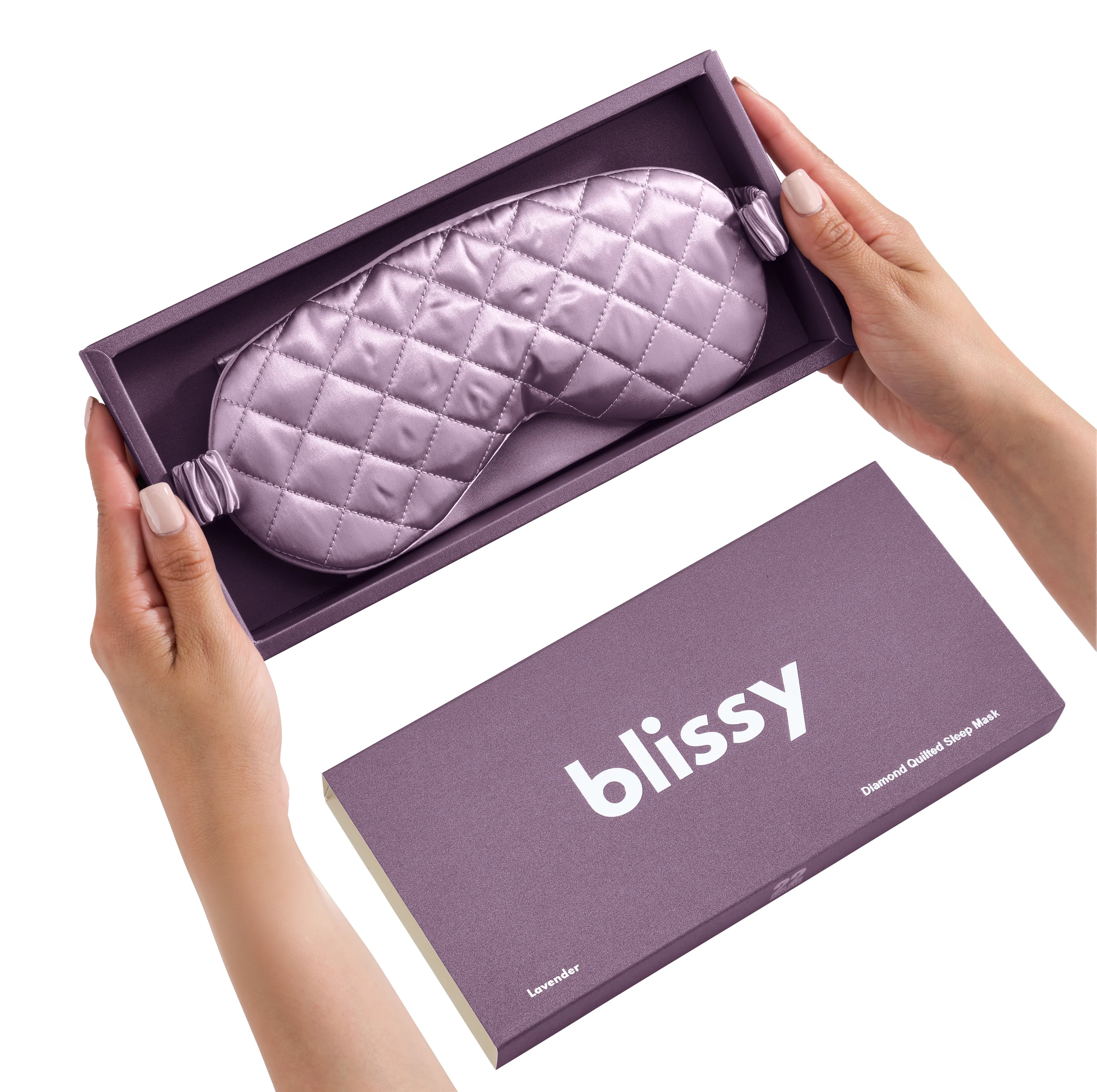 Sleep Mask - Lavender - Diamond Quilted - Image 3