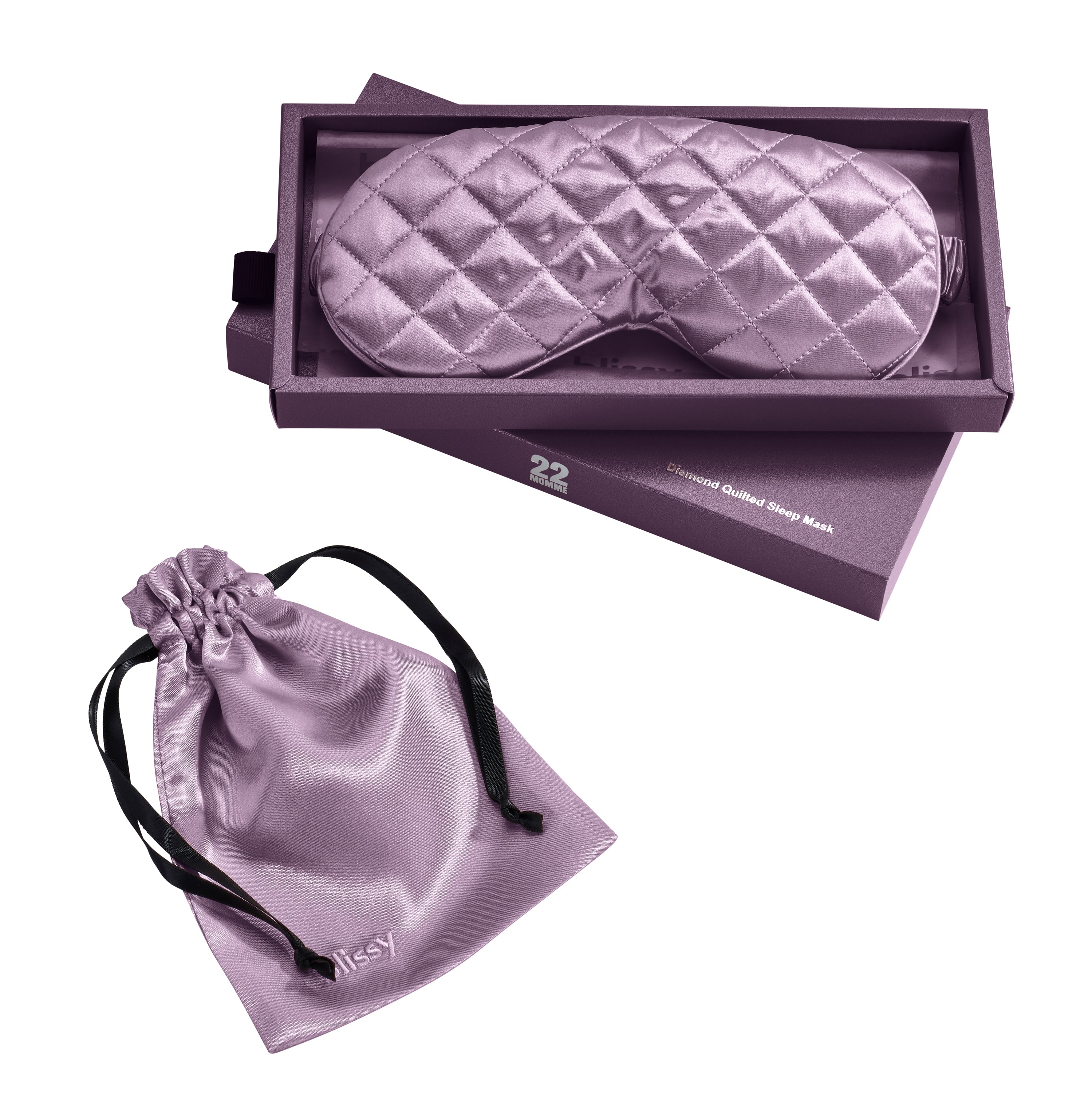 Sleep Mask - Lavender - Diamond Quilted - Image 9