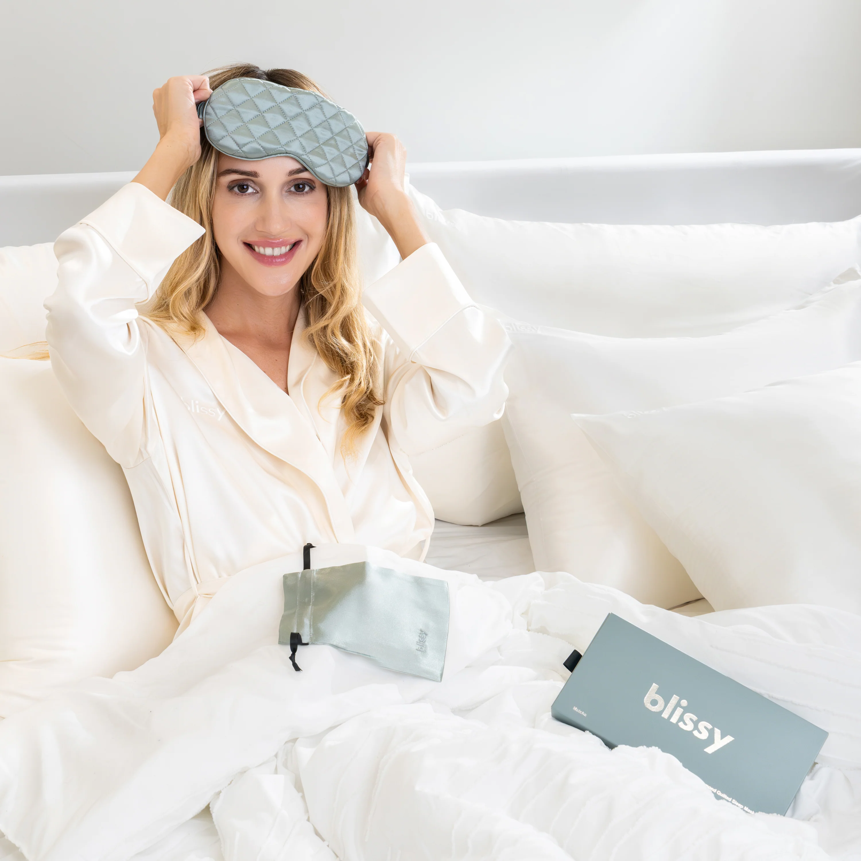 Sleep Mask - Matcha - Diamond Quilted - Image 13
