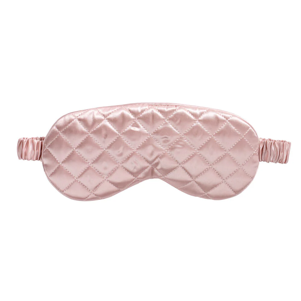 Sleep Mask - Pink - Diamond Quilted - Image 5