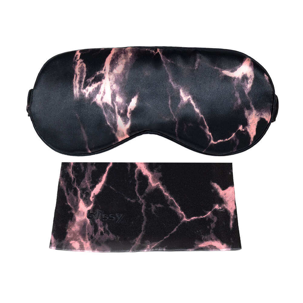Sleep Mask - Rose Black Marble - Image 4