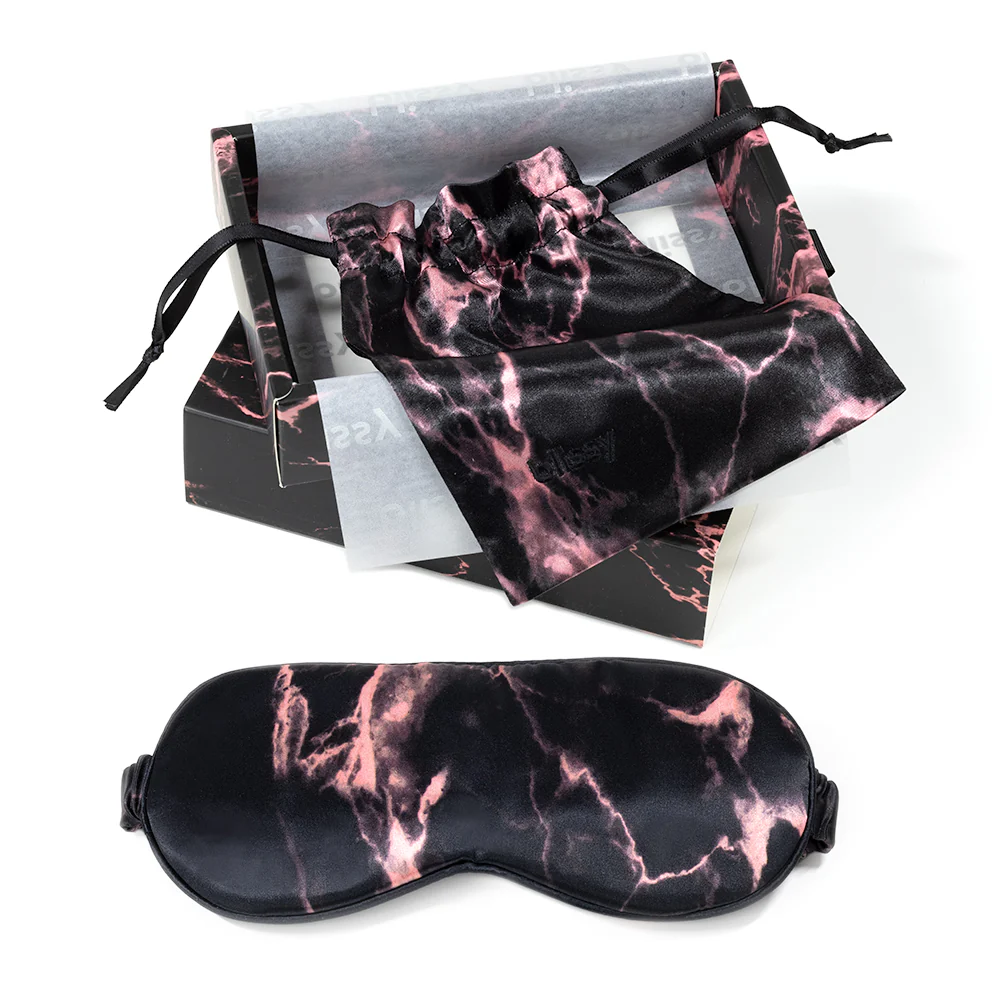 Sleep Mask - Rose Black Marble - Image 5