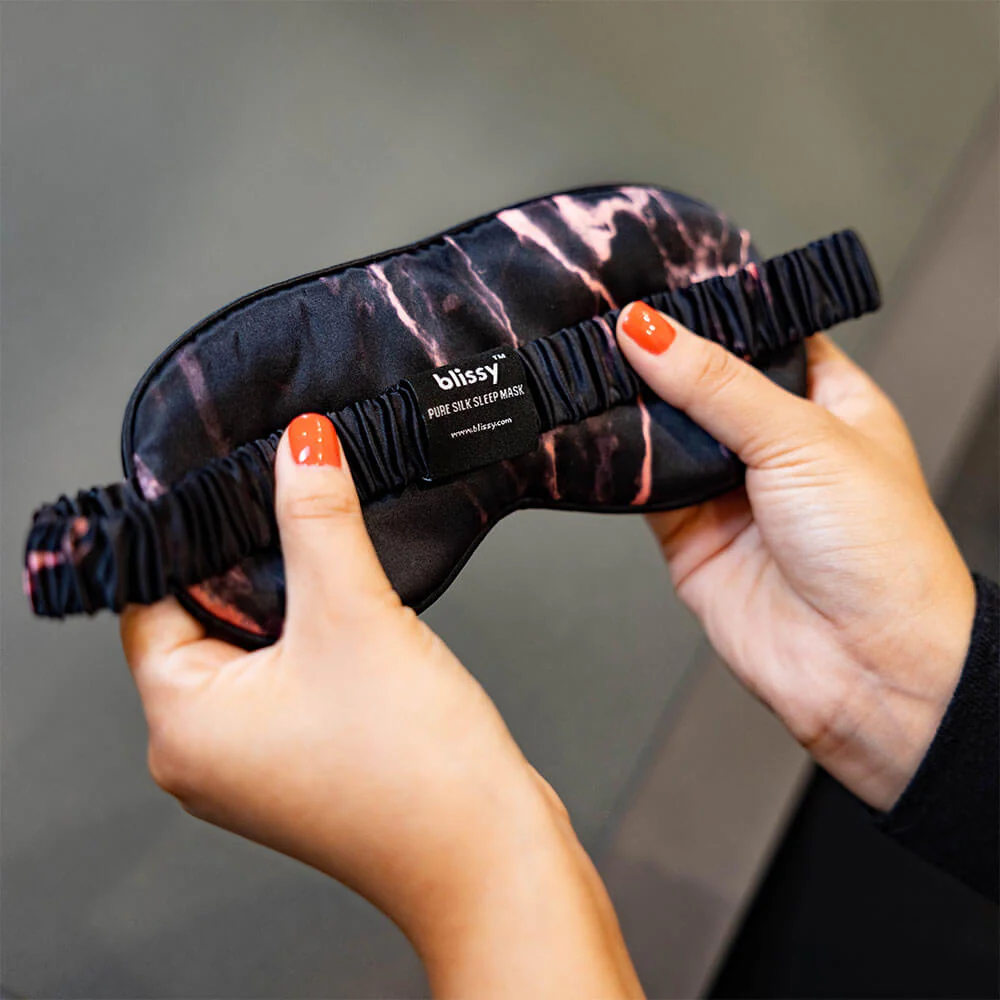 Sleep Mask - Rose Black Marble - Image 7