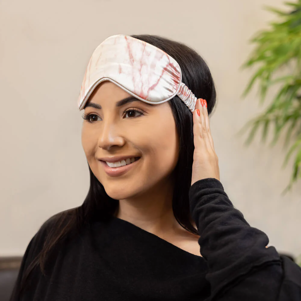 Sleep Mask - Rose White Marble - Image 2