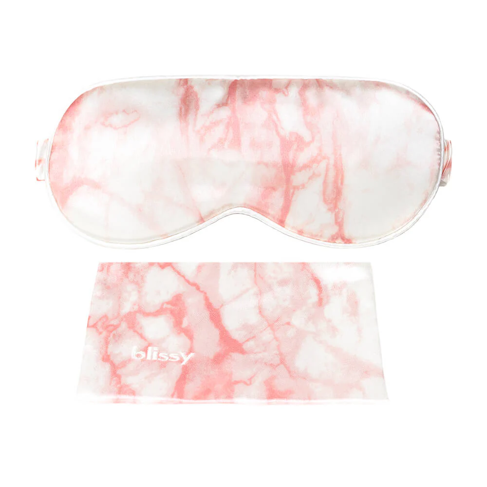 Sleep Mask - Rose White Marble - Image 4