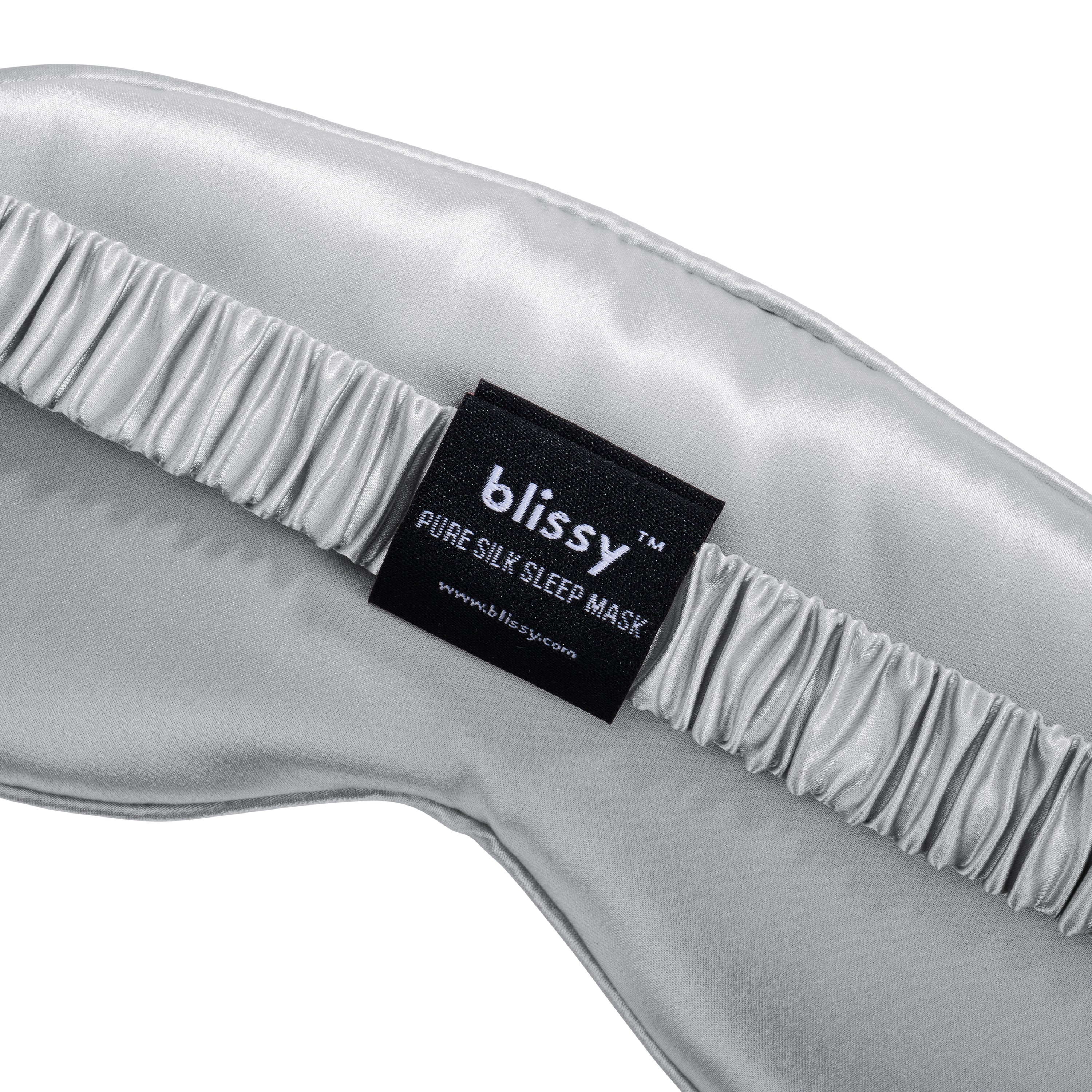 Sleep Mask - Silver - Diamond Quilted - Image 10