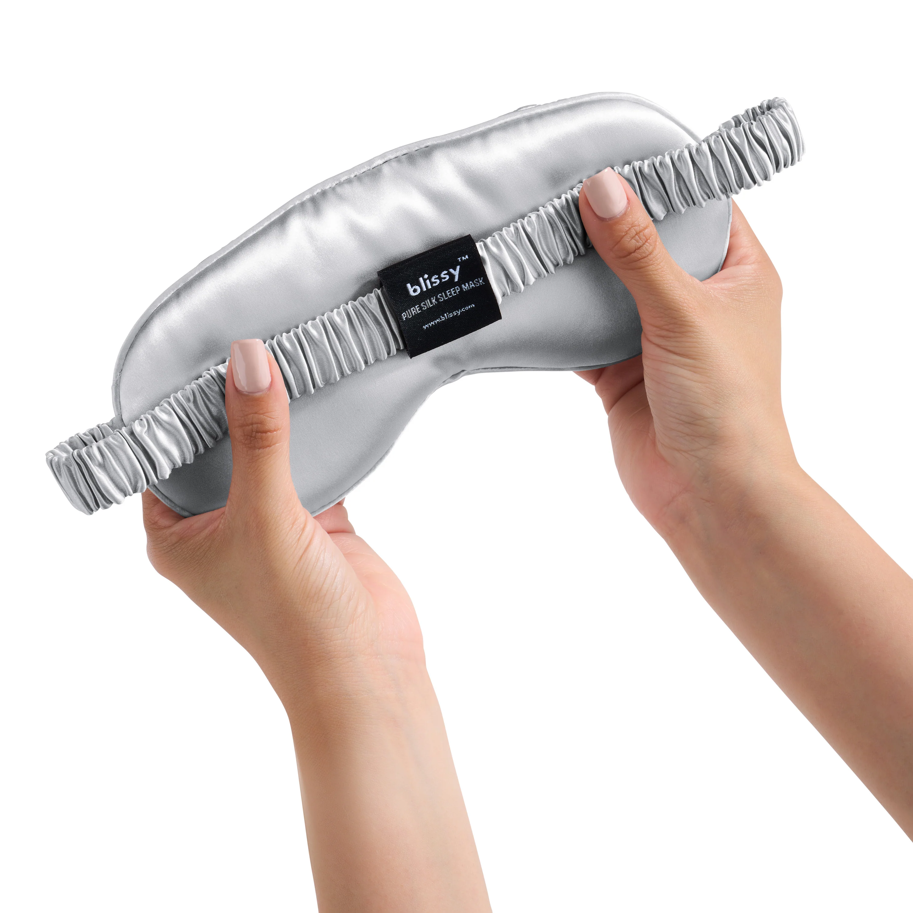 Sleep Mask - Silver - Diamond Quilted - Image 9
