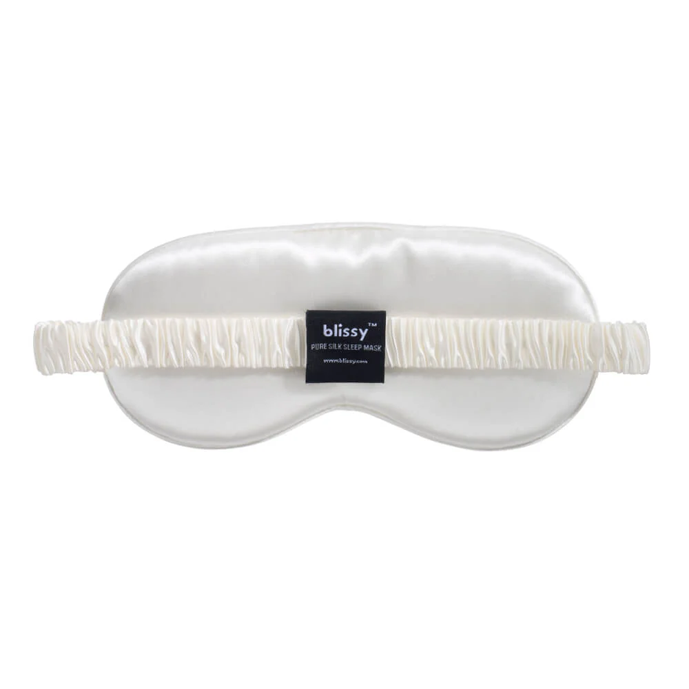 Sleep Mask - White - Diamond Quilted - Image 6